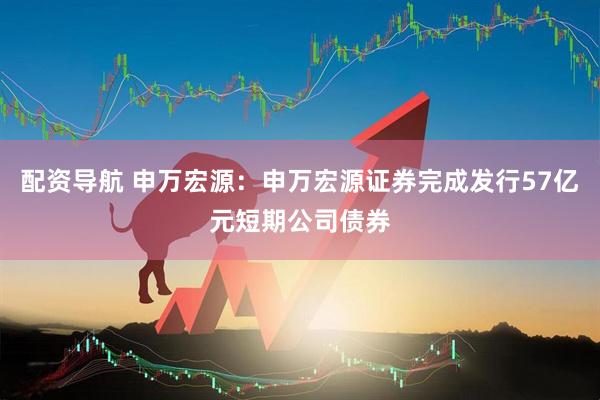配资导航 申万宏源：申万宏源证券完成发行57亿元短期公司债券